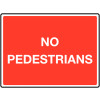 450 X 600MM NO PEDESTRIANS CLASS 1 REFLECTIVE TRAFFIC SIGN (POST)