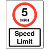 600 X 450MM 5MPH SPEED LIMIT CLASS 1 REFLECTIVE TRAFFIC SIGN (POST)