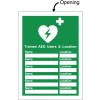 TRAINED AED INSERT SIGN