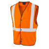 Umberleigh Hi Vis Railway Stud Front Waistcoat Orange