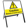 HEAVYDUTY TEMPORARY WINTER SIGN KIT - BEWARE