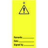 WARNING BLANK MAINTENANCE SAFETY TAG