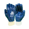FULLY DIPPED CUT LEVEL 2 NITRILE KNIT WRIST GLOVE-BLUE-L/9