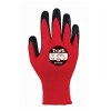 TRAFFI TG1170 X-DURA FLAT NITRILE CUT LEVEL 1 SAFETY GLOVE-RED-L/9