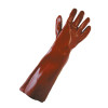 18" CHEMICAL GAUNTLET PVC COATED GLOVE-RED
