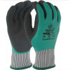 AQUATEK-DELTA CUT LEVEL D DUAL LATEX COATED GLOVE-GREEN-L/9