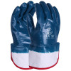 SAFETY CUFF CUT B NITRILE COATED GLOVE-BLUE -10