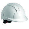 JSP EVOLITE VENTED WHEEL RATCHET SAFETY HELMET - WHITE