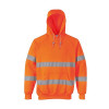 HI-VIS HOODED SWEATSHIRT - ORANGE - XL