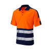 Watersmeet Hi Vis S/Sleeve Poloshirt Class 1 Orange/Navy