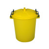 60 LITRE PLASTIC DRUM AND LID (YELLOW)