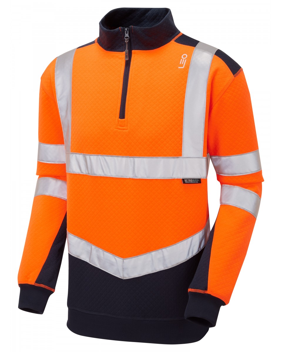 Hi vis shop quarter zip sweatshirt